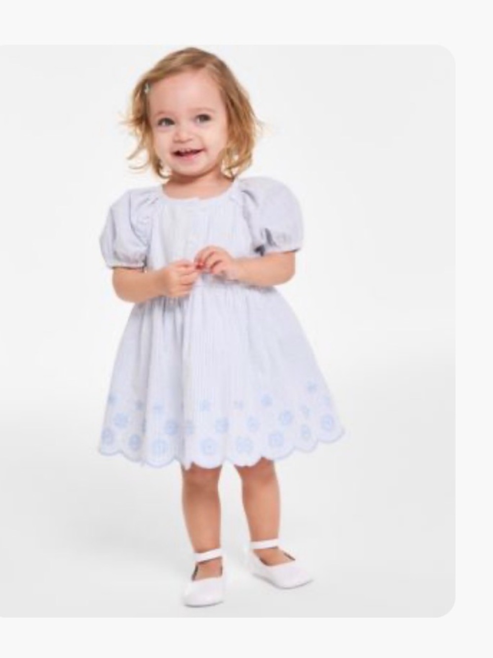 First Impressions Baby Girls Seersucker Dress NWT